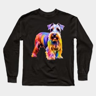 Pop-Art Cesky Terrier Impressionism Long Sleeve T-Shirt